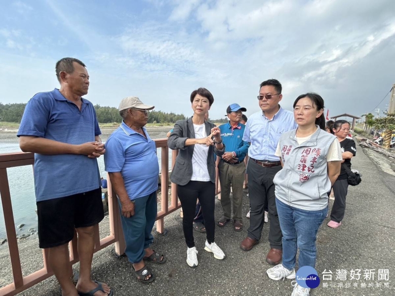 立委陳亭妃會勘颱風災情　全力爭取蚵農補助