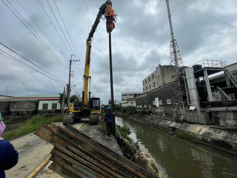 永康區太子廟中排護岸基腳沖刷損壞 市府第一時間修復今日將完成