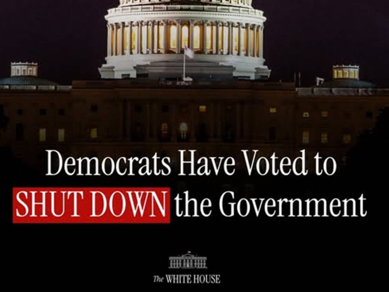 美聯邦政府關定了　共和民主兩黨互罵